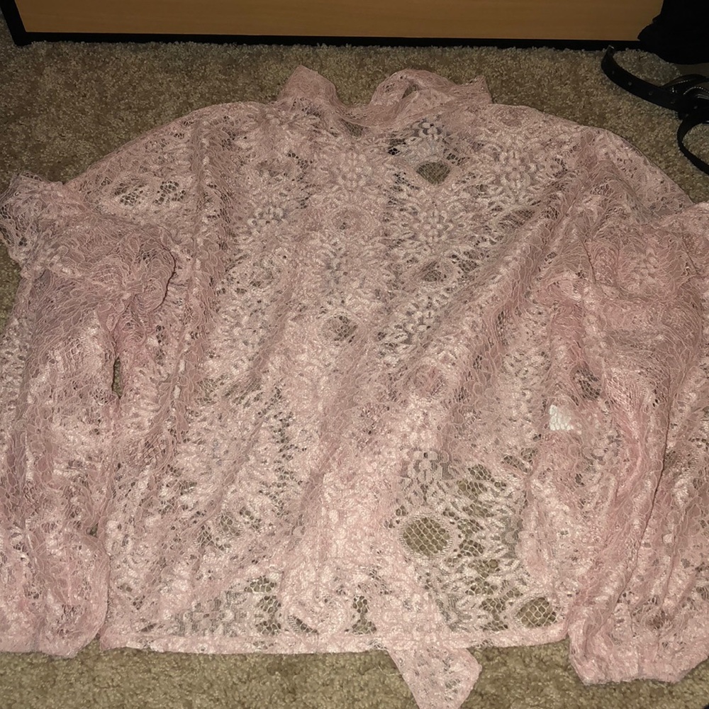 Nasty gal pink lace top